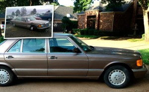 This 1990 Mercedes 560 SEL was in terrific condition prior to being hit in Louisiana in the summer of 2013. We acquired it from an insurance auction on behalf of a Client, and began the restoration process. It is now an immaculate example, and regular at  Mercedes club events.